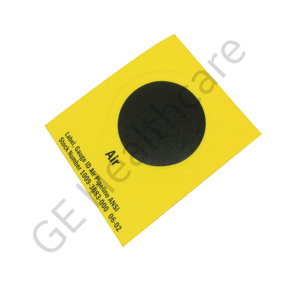 Label GA ID Yellow/Black Air Pline ANSI Label GA ID Yellow/Black Air Pline ANSI