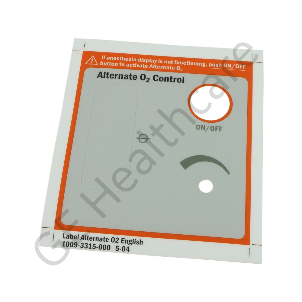 Label Alternate O2 - English Label Alternate O2 - English