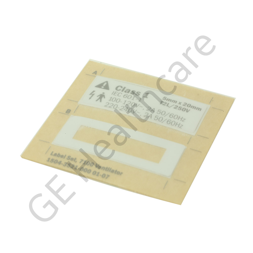 Label Set 7100 Ventilator Label Set 7100 Ventilator