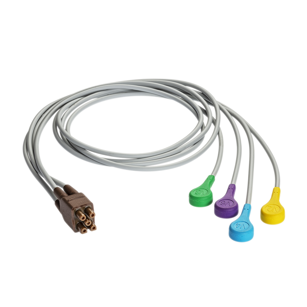 ECG Leadwire Set, 4-LEAD, Snap, AHA, 74cm/29in ECG Leadwire Set, 4-LEAD, Snap, AHA, 74cm/29in