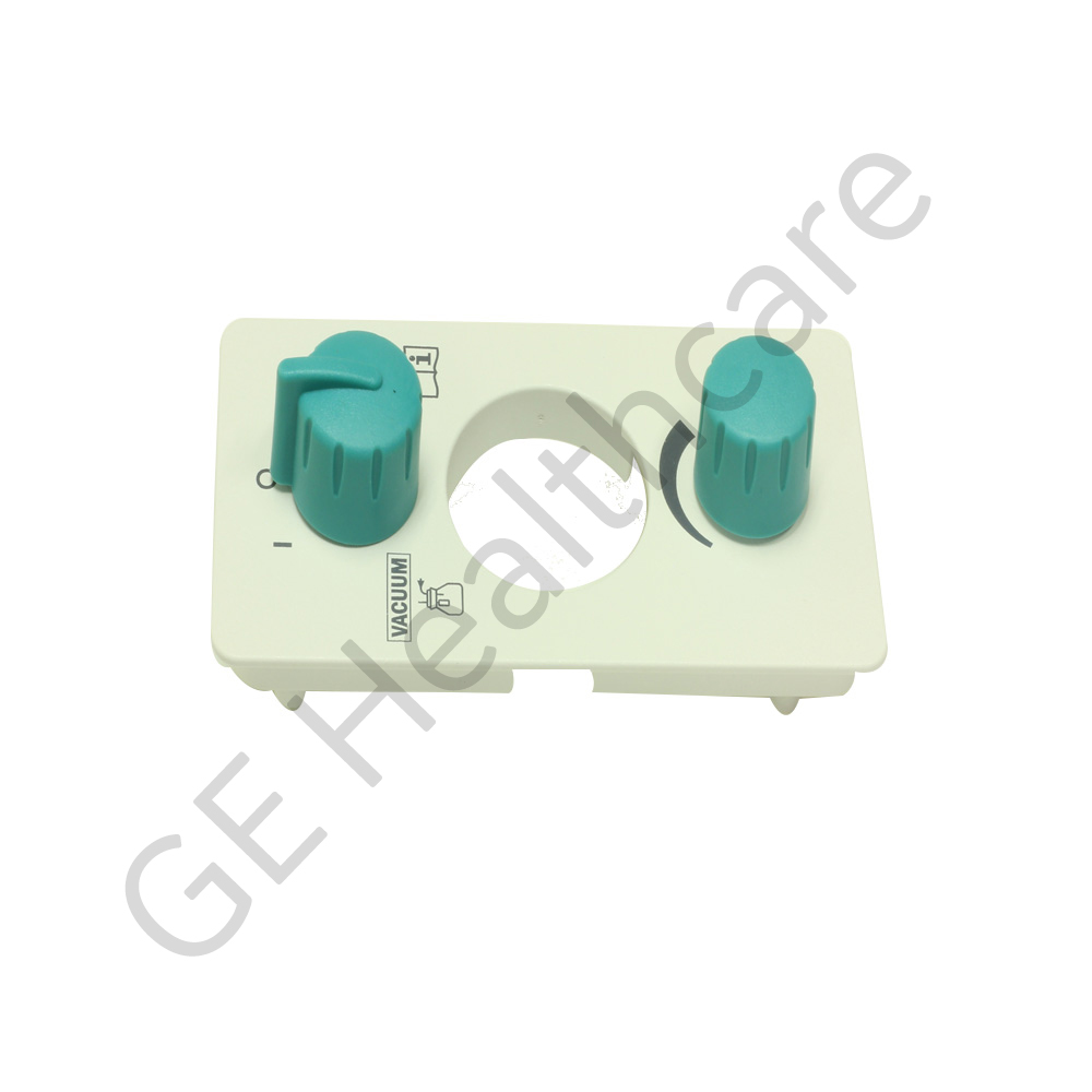 Suction Control Panel Assembly with White, Soft Teal Knobs Suction Control Panel Assembly with White, Soft Teal Knobs