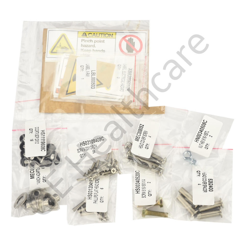 Hardware and Labels for Infinia Hawkeye GANTRY Covers 5213107 Hardware and Labels for Infinia Hawkeye GANTRY Covers 5213107