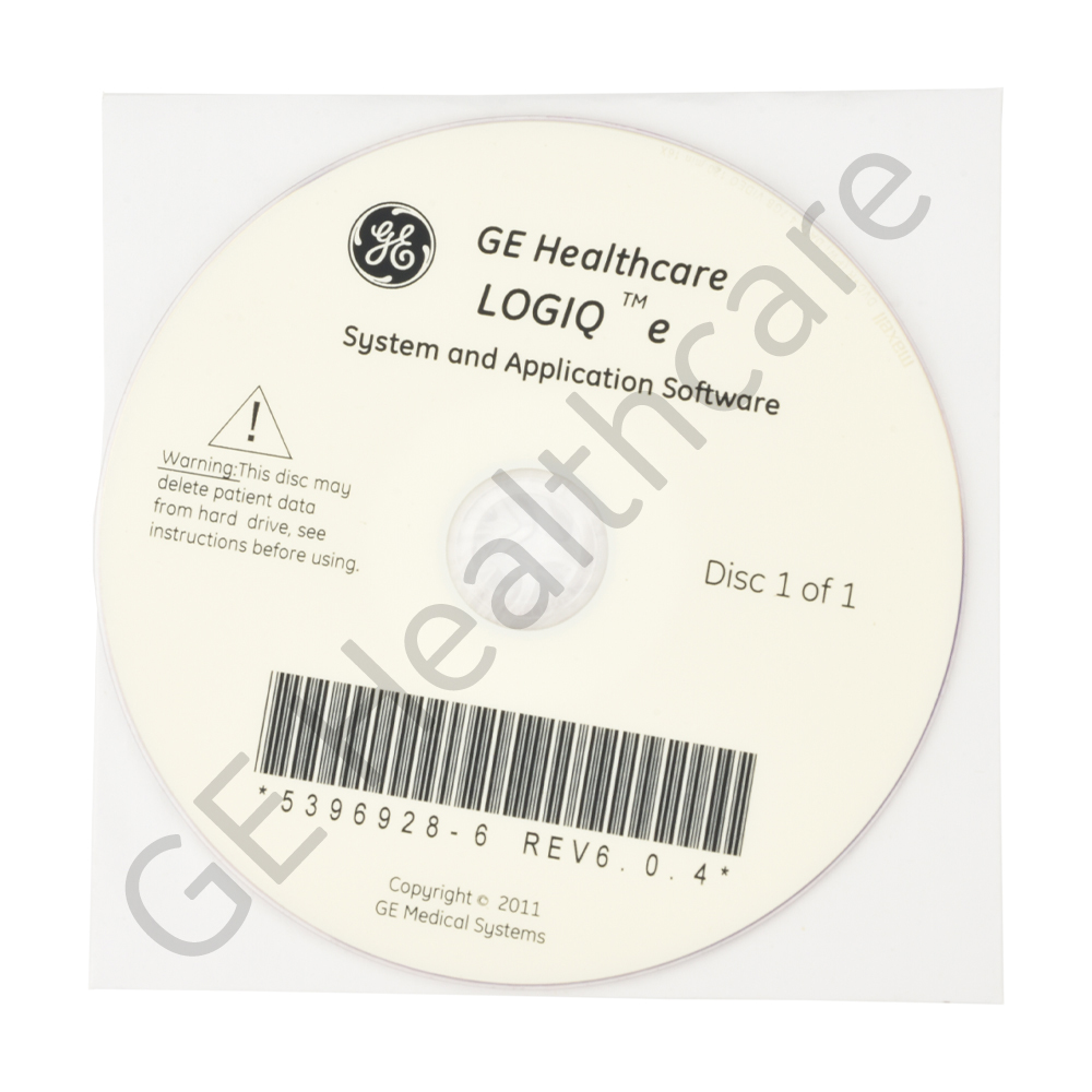 LOGIQ E R6.0.4 System and Application DVD LOGIQ E R6.0.4 System and Application DVD